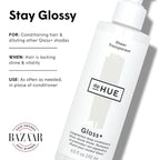 dpHUE Gloss+, Sheer - 6.5 oz (8-12 Applications) - Unpigmented Deep Conditioner & Shade Diluter - Paraben, SLS & SLES Sulfate Free - Vegan, Leaping Bunny Certified