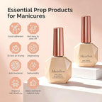 MelodySusie Dehydrator and Primer Acid-Free HEMAFree Nail Prep Set for Acrylic,Gel,DIY Nails,Fast Dry,Superior Bonding,No Lift Formula,Ideal Manicure Gift Set 2Pcs 15ML/0.5oz