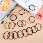 20 PCS Hair Tie Bracelets, 4 Styles Cute Elastic Bands for Thick or Thin Hair, Updated No Damage Beaded Boho Accessories for Girls and Women
