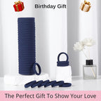LuSeren 120 Pcs Navy Hair Ties for Women, No Damage Soft Seamless Nylon Hair Elastics for Thick Hair, Ponytail Holders, Solid Navy Hair Accessories