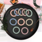 JessLab Spiral Hair Ties for Women, 10-Pack Traceless No-Damage Ponytail Holders, Coils Hair Bands for Girls, Assorted Colors