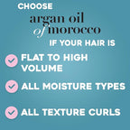 OGX Argan Oil of Morocco Curl-Defining Styling Cream, Anti-Frizz Curl Cream for Curly Hair & All Textures, Cold-Pressed Argan Oil, Paraben-Free, Sulfate-Free Surfactants, Curly Hair Products, 6 oz