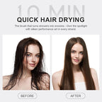 4-in-1 Travel Dual Voltage Hair Dryer Brush Blow Dryer Brush,Portable 2 inch Mini Hot Air Brush,Travel Hair Styler/Volumizer/Straightener/Curler,110-240V European Blow Dry Brush with EU&UK Plug