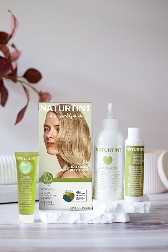 Naturtint 9N Honey Blonde Permanent Hair Color (Pack of 1), Ammonia Free, Vegan, Cruelty Free, up to 100% Gray Coverage, Long Lasting Results (Packaging may vary)