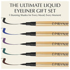 Liquid Eyeliner - Hypoallergenic Eyeliner with Fine Brush Tip, Long-Lasting Waterproof Eye Liner - Cruelty-Free, Vegan, Hypoallergenic, Gluten-Free, Smooth Liquid Eye Liner, 5 Shades 2mL each Gift Set