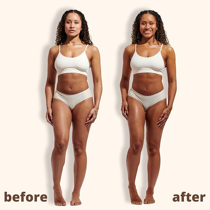 Skinny Tan Tan and Tone Self Tanning Oil Spray - No Need to Rinse - Hydrating and Toning Self Tanner for Healthier Looking Skin - Blurs Appearance of Stretch Marks - Dark Self Tan - 4.9 oz