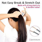 Gray Hair Elastics Ties, No Metal Ponytail Holders for Women Girls Men Guys Thick Curly Hair Styling Accessories No Pull Damage Crease Breakage 50pcs (Gray)