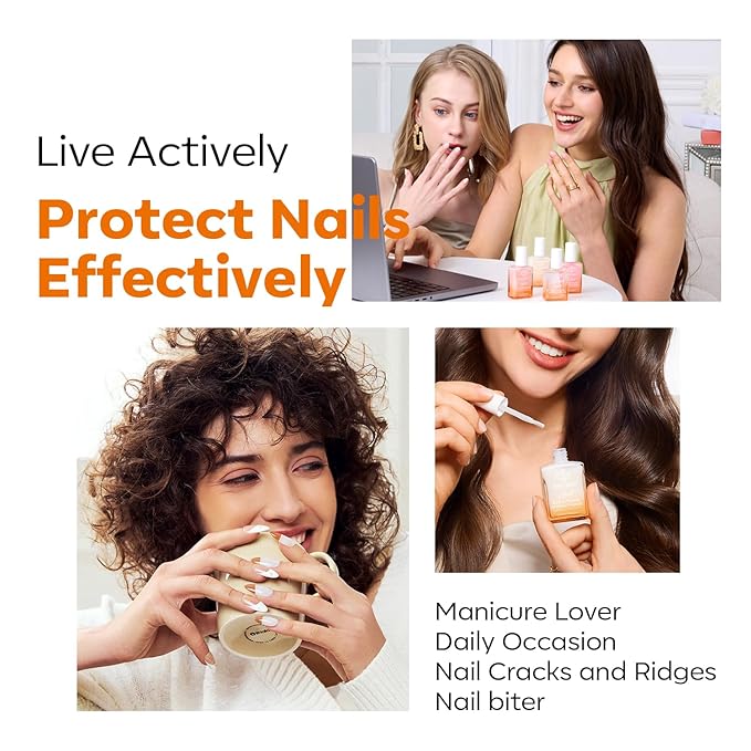 modelones Nail Strengthener Clear Nail Polish strengthener and growth Nail Repair for Damaged Nails Hardener Extra Strong and Growth Natural Nail Care Gifts for Women Concealer Polsih 15ml