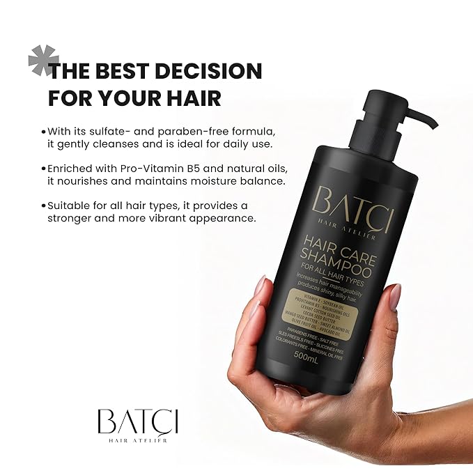 Provitamin Shampoo - Paraben and Sulfate-Free, Deep Moisturizing and Strengthening, Suitable for All Hair Types, 500 ml