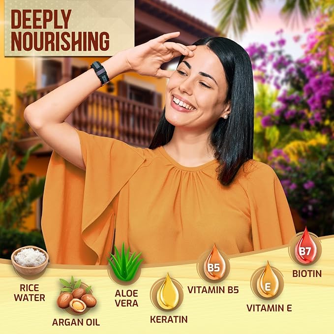 Rice Water Shampoo and Conditioner Set - Sulfate Free Formula for Fine Hair Women and Men - Volumizing and Thickening Formula for Thinning Strands - 16 Fl Oz (Set of 2)