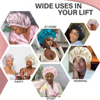Silk Bonnet for Women 100% Mulberry Silk Sleep Cap 22 Momme Double Layer Hair Wrap for Curly Short Long Hair