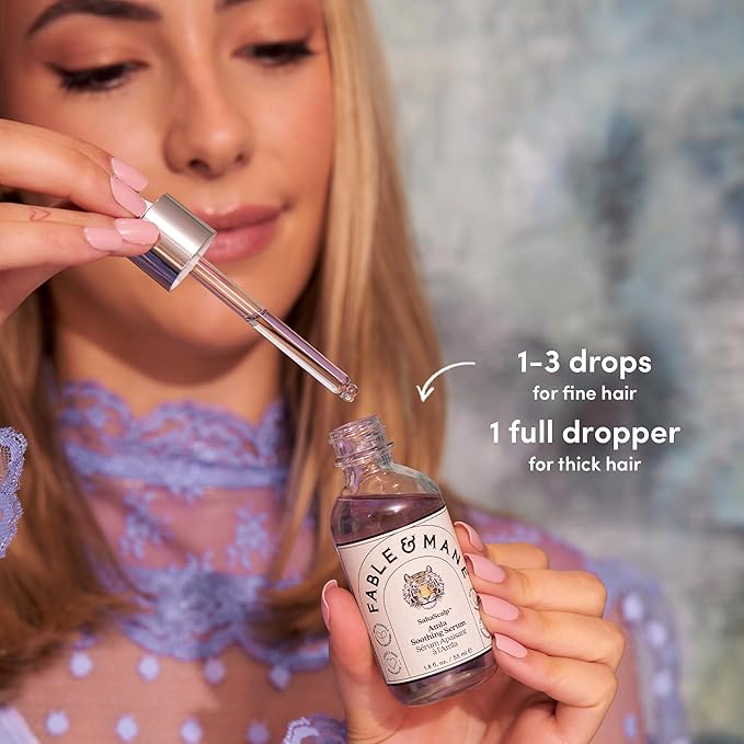 Fable & Mane Amla Soothing Serum with Rosemary Oil Purifies and Balances Irritation. Detox Treatment for Dry, Itchy or Sensitive Scalps