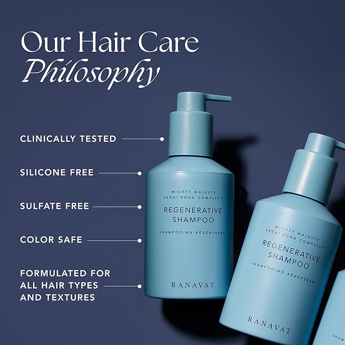 RANAVAT Regenerative Veda⁴ Bond Complex Hair Shampoo - Clarifying Shampoo for Scalp Health, Hair Volume & Increased Density - Clinically Tested & Vegan Hair Care (8 oz)