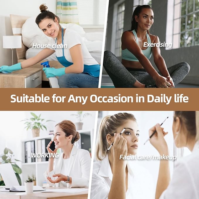 Hair Bands Hair ties for Thick Hair, 50PCS Seamless Cotton Simply Ponytail Holders Headband Scrunchies Hair Accessories No Damage (Neutral Colors)