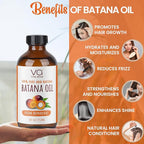 VITAL AFFAIR Batana Oil For Hair Growth-100% Raw Batana Oil From Honduras-Glass Bottle-Skin Hair Oil Rich In Essential Nutrients-Batana Hair Oil For Women & Men-For Strong & Shiny Hair-8 FlOz