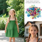 Mini Small Hair Ties All Hair Types Seamless Hair Ponies Elastics Ponytail Holders Hair Scrunchies Hair Accessories Baby Girls Kid Children 200 pcs