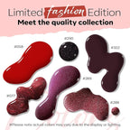 modelones Nail Polish Set 6 Colors, Dark Red New Year Cat Eye Burgundy Glitter Quick Dry Mini Nail Lacquer Kit Magnetic Maroon Purple Cherry DIY Home Nail Art Manicure Gifts for Women Girls