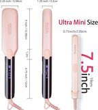 ANGENIL Ultra Mini Hair Straightener Flat Iron for Short Hair, 0.7 Inch Ceramic Dual Voltage Hair Straightener, Small Flat Iron Edges with Silicone Heat Resistant, Fast Heating (280℉- 320℉ -380℉)