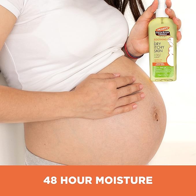 Palmer's Cocoa Butter Formula Soothing Oil with Vitamin E, Dry, Itchy Skin Relief, Anti-Itch Body Oil, 5.1 Ounces