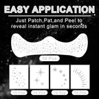20 Pcs Face Makeup Patches, Glitter Freckles Face Tattoo for Teenagers & Young Women, Sparkle Freckles Makeup Patches, Waterproof Face Glitter Freckles for Christmas (Silver)