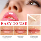 Lip Plumper Gloss,Moisturizing Lip Plumping Lip Gloss,Nourishing Lip Plump Lip Care Products,for Reducing Fine Lines and Smoothing Lips,Creating Elastic and Softer Lips