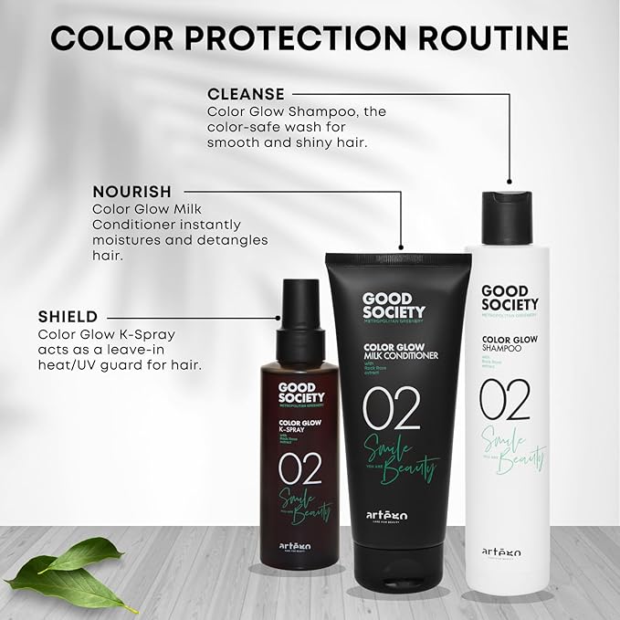 Artègo Good Society Color Glow Shampoo (8.5 fl oz) – Color-Protecting Shampoo for Colored, Damaged, or Dull Hair