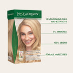 Naturigin Permanent Hair Color, 10.0 Platinum Blonde, Ammonia Free, 100% Gray Coverage, Nourishing Natural Formula, For All Hair Types, Long-Lasting, Vegan & Cruelty-Free, 1 Pack