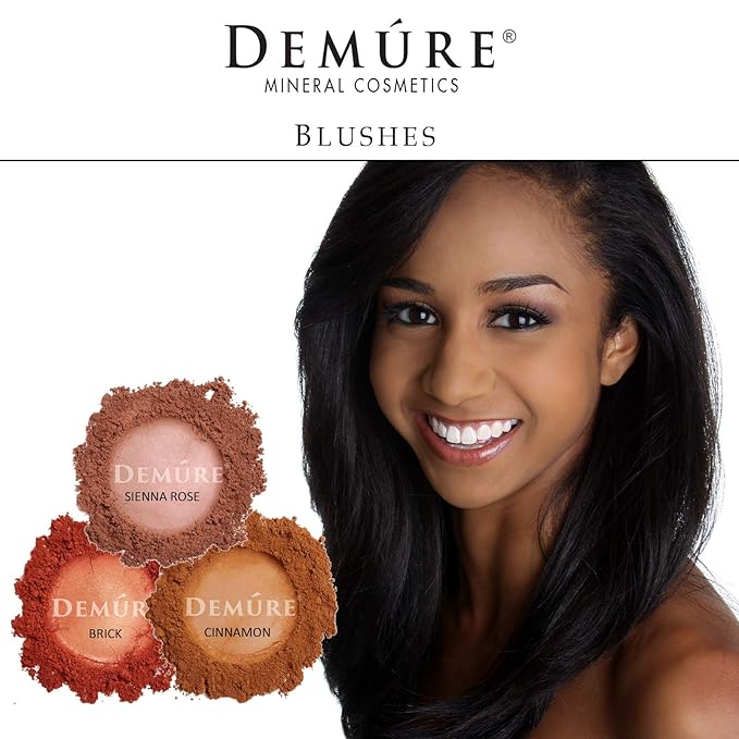 Demure Mineral Make Up Blush | Brick | Loose Powder - Natural, Professional, Cruelty Free