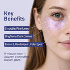 DIAMOND GAZE Firming Hydrogel Eye Patches 28 Pairs, 5-Min Retinol & Niacinamide Eye Masks to Smooth and Brighten, Reduce Fine Lines & Dark Circles, Relaxing Gifts for Her Holiday Set