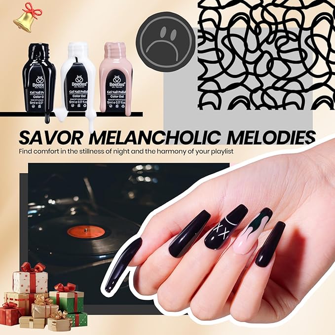 Beetles Gel Nail Polish Kit with U V Light, 68 Pcs Gel Nail Kit 35 Colors Emotional Spectrum with Base Matte&Glossy Top Coat Soak Off Manicure Set, Women Teen Girl Christmas Gifts, Beetles Gift Spree