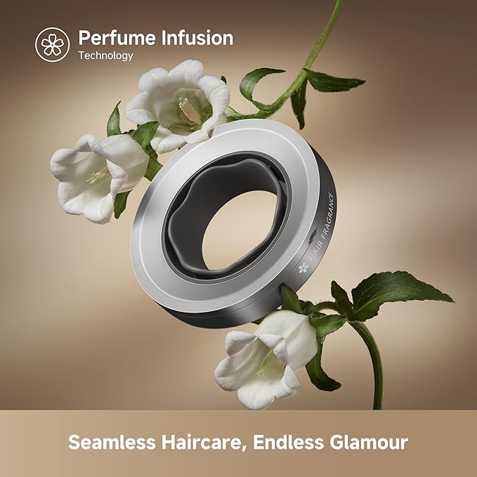 Dreame Glory Mix High-Speed Hair Dryer, Dual Voltage, 3 Magnetic Nozzles, Perfume Infusion, Customized Fragrant Drying, NTC Control, 300M Negative lons, 110,000RPM Motor, 336g Lightweight, Black