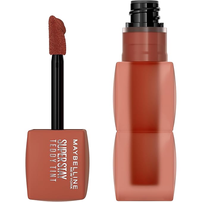 MAYBELLINE Super Stay Teddy Lip Tint, Long Lasting Matte Lipstick for Up To 12HR Wear, Faux Freckle, 1 Count