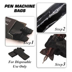 200Pcs Large Tattoo Machine Covers with Black Tattoo Pen Bags and 4Pcs Tattoo Machine Tape Grip Wrap