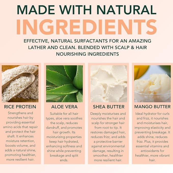 Natures Aid Rice Protein Shampoo Bar, 2.5 oz, 2 Pack (Orange Mango)