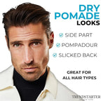 TRENDSTARTER - DRY POMADE (4oz) - Firm Hold - Low Shine - Water-Based Gel Type Pomade - All-Day Hold Premium Hair Styling Products