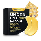 100Pcs/50Pairs Under Eye Patches Gold for Dark Circles, Puffy Eyes, and Wrinkles, 24K Gold Eye Mask for Face, Eye Cream for Men and Women