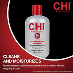 CHI for Dogs Deep Moisture Shampoo - Best Hydrating Formula for Dry Skin - Moisturizing Dog Wash with Soothing Ingredients - Paraben and Sulfate Free - Made in USA, 16 Fl Oz