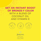 Jergens Natural Glow Instant Sun Self Tanner Mousse Bundle, Light Bronze, Sunless Tanning, 6 Oz Bottle and Application Mitt