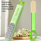 2-in-1 Pedicure Scrubber Tool - Stainless Steel Dual-Sided Foot File & Callus Remover, Durable Easy-to-Clean Rasp for Hard Dead Skin, Corn Removal & Soft Feet,Dry & Wet Use (Green)