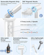 Hair Dryer, 160000 RPM High-Speed Ionic Blow Dryer Portable Professional Lightweight Hair Dryers with 200 Million Negative Ions, Fast-Drying, Quiet Hair Dryer with Nozzle for Home, Salon, Travel（HF03）