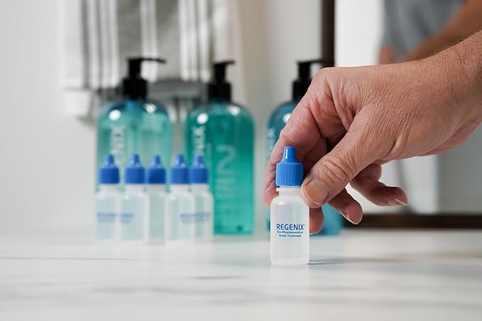 Regenix Starter Kit to Treat Hair Loss 30 Day Supply, Shampoo + Deep Follicle Cleanser + Essential Scalp Protectant + Treatment Vials, Free Hair Microanalysis