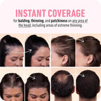 BOLDIFY Hairline Powder (LARGE, 10g) - Root Touch Up Hair Color for Gray Coverage - Bald Spot Concealing Hair Powder for Women & Men - 24-Hour Stain-Proof - Dark Auburn