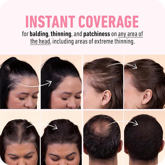 BOLDIFY Hairline Powder - Root Touch Up Hair Color for Gray Coverage - Bald Spot Concealing Hair Powder for Women & Men - 24-Hour Stain-Proof - Light Brown