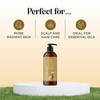 Organic Jojoba Oil Cold Pressed Unrefined - 100% Pure Organic Certified Oil for Skin Hair & Nails - Organic Skin Care & Natural Beauty DIY Carrier Oil - Dermatologist Tested & Non GMO (16 Fl Oz)