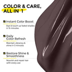 Semi Permanent Hair Color - 6 oz Color Depositing Conditioner with Shea Butter & Almond Oil- Color Conditioner Depositing Hair Mask - Vegan, Paraben, Ammonia & Sulfate Free -Light Ash Brown
