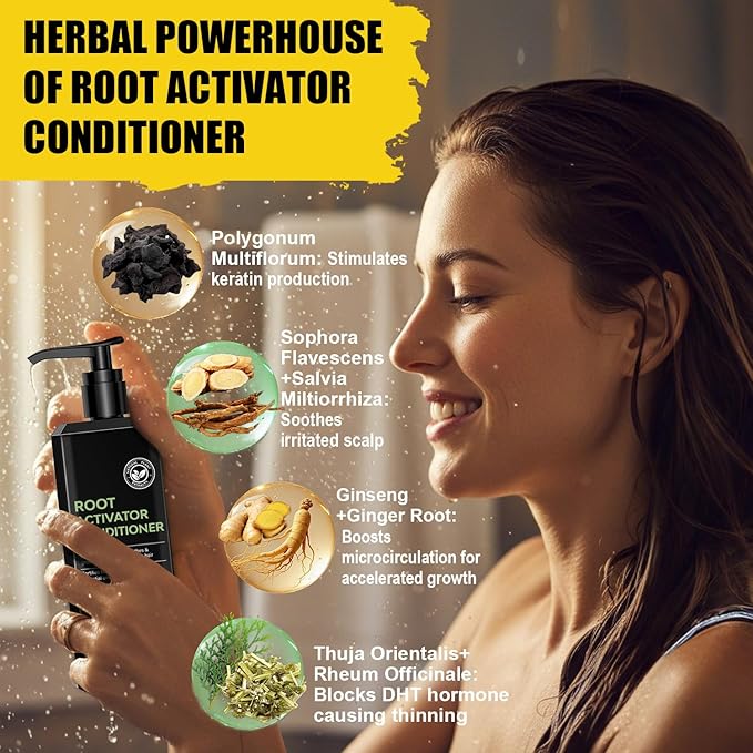 Root Activator Shampoo and Conditioner for Men: Hair Growth Set for Hair Loss and Thinning Hair