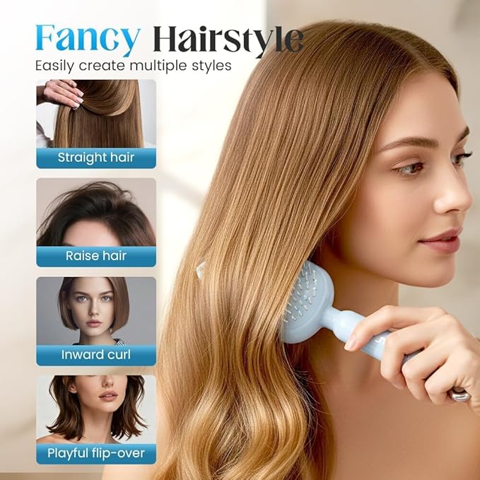 2026 New Retractable Cushion Massage Comb, Upgraded Air Cushion Scalp Comb for Women and Men, Anti-Static Hair Brush for Massage Heads and Suitable for All Hair Types (Pink)