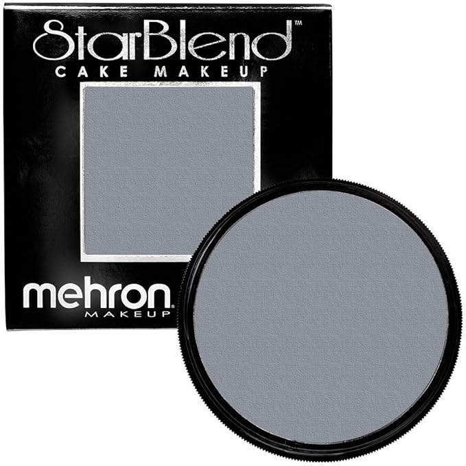 Mehron Makeup StarBlend Cake Makeup | Wet/Dry Pressed Powder | Powder Foundation | Light Grey Face Paint & Body Paint 2 oz (56g)