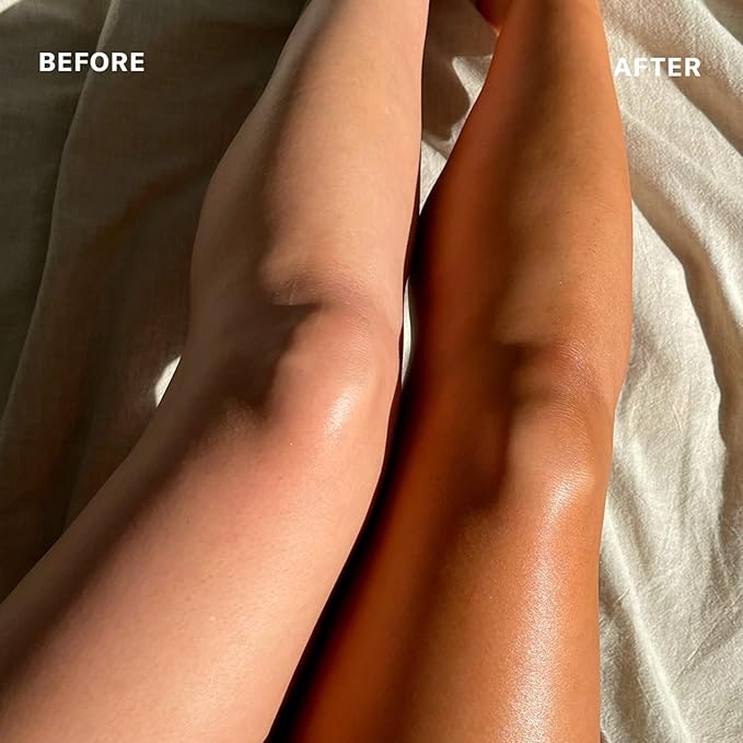 Josie Maran Argan Liquid Gold Self Tanning Oil - Streak-Free Self Tanner Made with Argan Oil & Coconut Water - Gives Skin a Buildable, Hydrating Glow - Includes Tanning Mitt (4.3 Fl Oz)