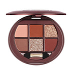 6 Colors Shimmer Eyeshadow Palette with Mirror Neutral Nude Eye Shadow Matte & Glitter Shades Highly Pigmented Blendable Waterproof Long-Lasting Natural Smokey Eye Makeup Palette for Women 12#